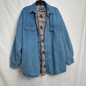 Wolverine Blue Denim Shirt Jacket for Men